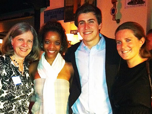 BUSPH web Taryn_Leslie_Austen_Jesse_2011_CROP Prof. Taryn Vian, left, with students Leslie Craig, Austen Musso and Jesse McKenna