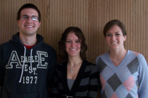 BUDS WEB Josh August, Kristen Hart, and Erin Krizman, co-chairs of BUDD awareness group