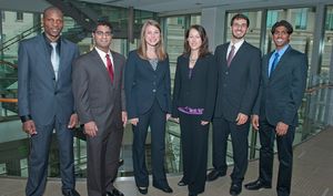 2012-BU-Case-Team-at-Emory2 BU team members, from left, Ivan Busulwa (MBA/MPH’12), Darash Desai (ENG’14), Meg Meyer (MBA/MPH’12), Catherine Shih (MBA/MPH’13), Daniel Silva (MED’15), and Sunil Nair (MD/MBA’13)
