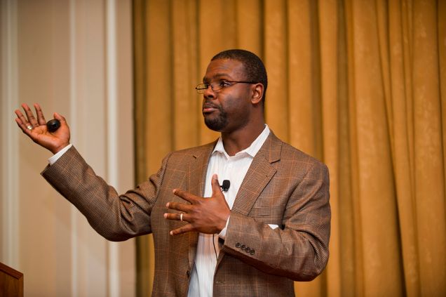 Tyrone Porter, PhD, presenting his research at the 2012 Translational Research Symposium sponsored by the BU CTSI