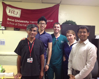(l-r) Dr. Martin Ugarte-Chavez, Albert Song, Peter Meaney DMD 14, Arina Sorokina, and Rohit Gupte