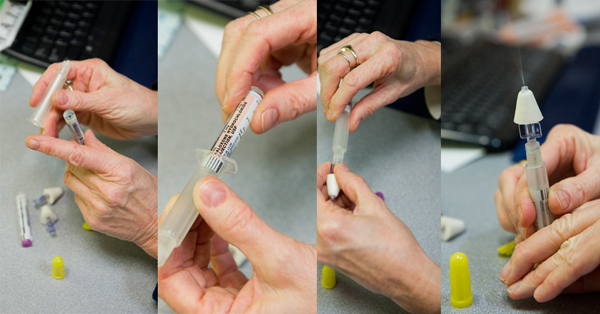 BU TODAY WALLEY 4 steps Naloxone, administered as a nasal spray or an injection, is an antidote for opioid overdose and has reversed more than 2,300 overdoses in Massachusetts since 2007. Photos by Cydney Scott