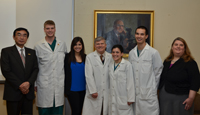 Dr. Laisheng Chou, Erik Harriman, Alena Mehtani, Dean Jeffrey W. Hutter, Erica Weinberg, Grant Murray, and Dr. Michelle Henshaw