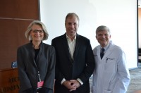 (l-r) Dr. Maria Kukuruzinska, Dr. Avrum Spira, and Dean Jeffrey W. Hutter