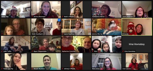 Faculty and staff joined the sections virtual holiday party.