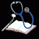Stethoscope and book
