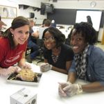 smiling students in class