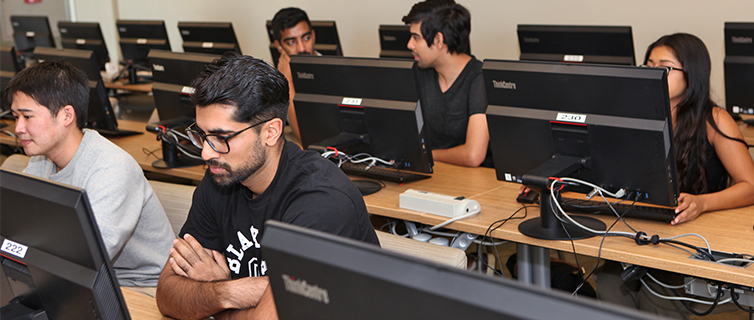 Students working in computer lab