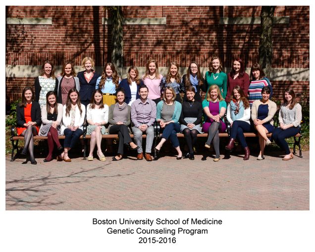 BU genetic counseling program students 2015-2016