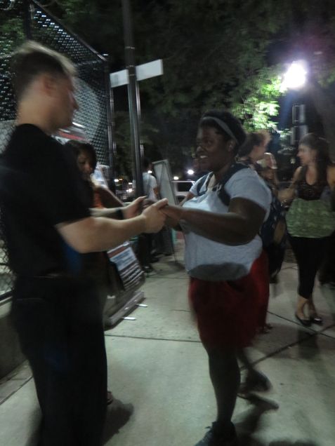 students dancing at fundraiser event