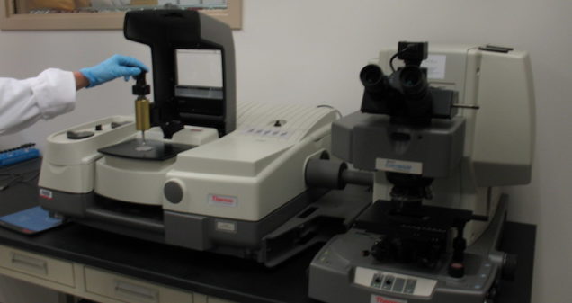 FTIR with microscope in lab