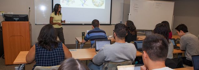 Teacher and students in classroom