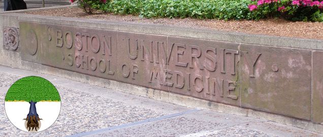 BU School of Medicine entrance sign