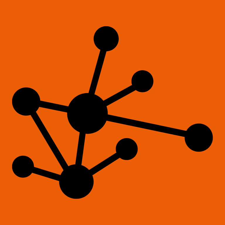 Scheme representing a network with 8 inter-connected nodes.