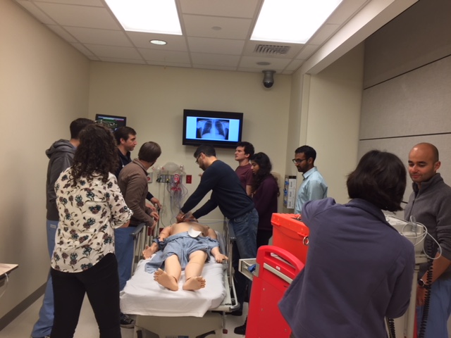 Student exercise in the simulation center