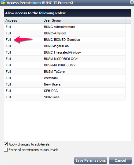 full access type arrow