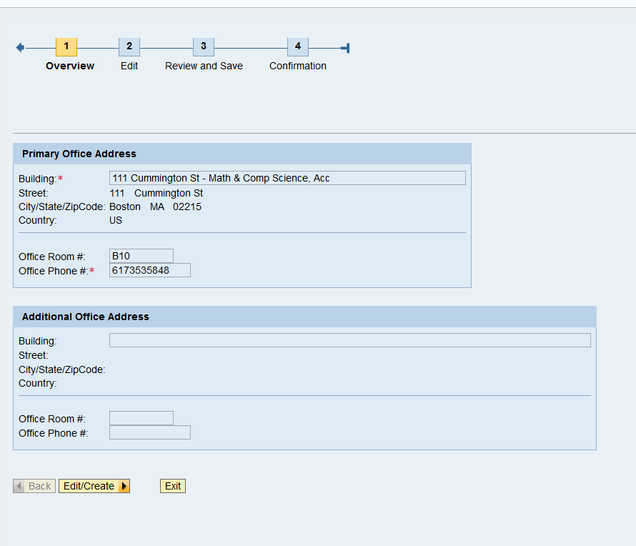 Changing Office Number in Directory through BUWorks