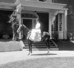 Marie Antoinette Evans on a horse