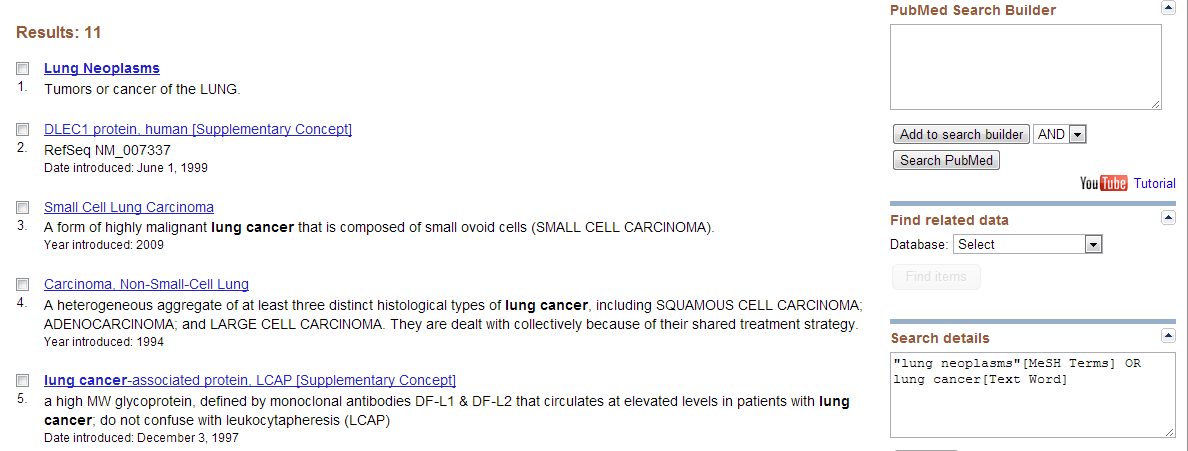 PubMed MeSH Browser