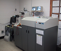 Applied Biosystems MDS Sciex Qstar-Pulsar quadrupole orthogonal time-of-flight mass spectrometer equipped with UV MALDI and electrospray sources.