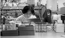 Yumei Wang in lab