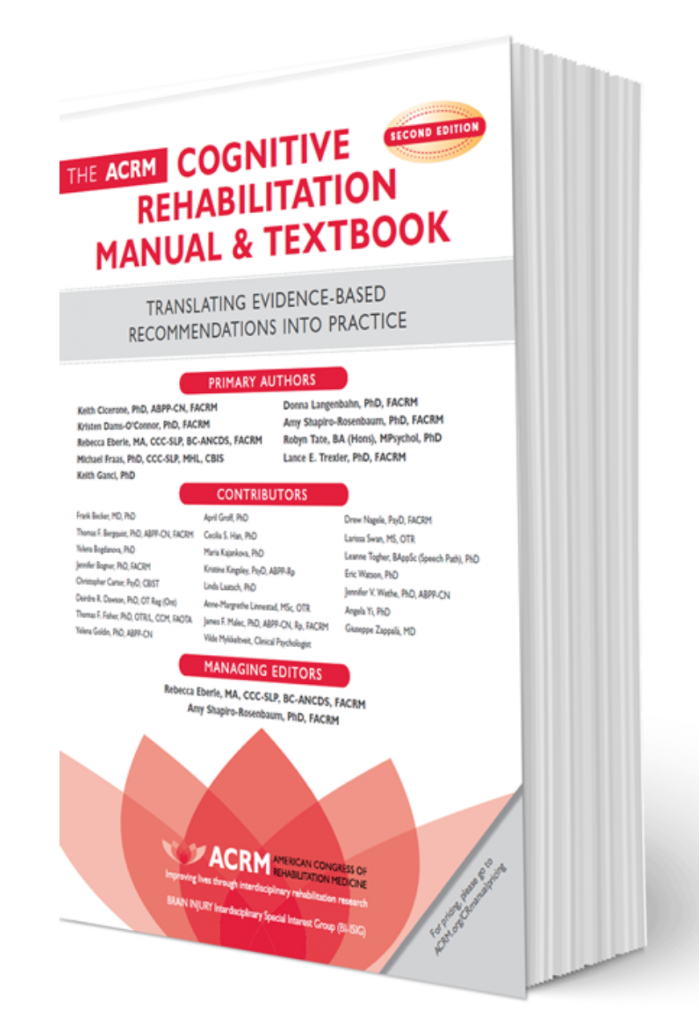 ACRM Cognitive Rehabilitation Manual & Textbook, 2022