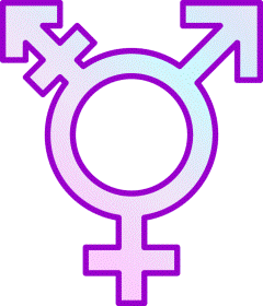 Gender symbol in purple