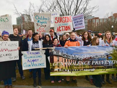 SRS members had an active presence at the "March for Our Lives" in 2018.